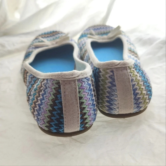 Woven Canvas Chevron Flats - Picture 7 of 11